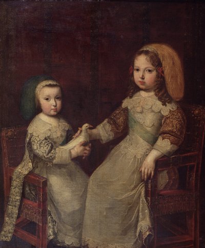 King Louis XIV as a child with Philippe I, Duke of Orleans by Charles Beaubrun